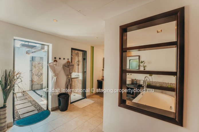 Belle Rivière Villa : 4 chambres avec piscine et vue sur mer, Île Maurice