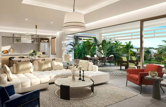 En vente : Appartement de luxe avec vue panoramique et accès golf à Mont Choisy