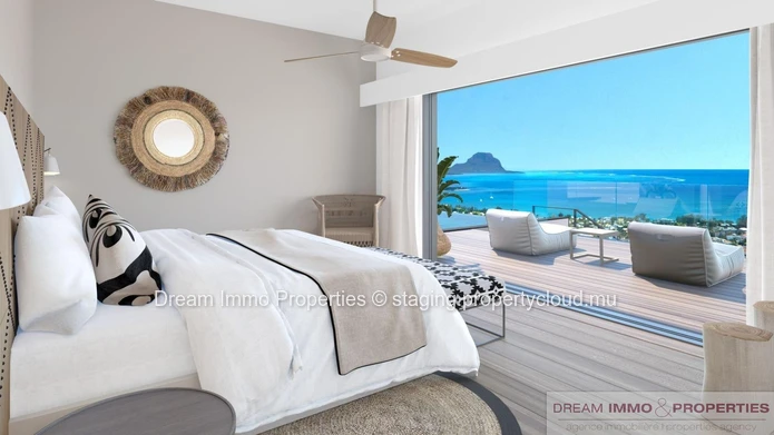 Luxueuse Villa Neuve Offrant Une Vue Mer Panoramique A Riviere Noire - Ile Maurice