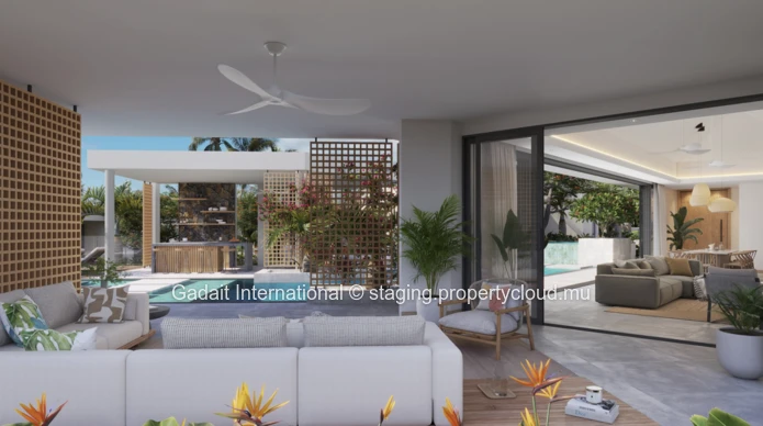 For sale exceptional contemporary villa in the Bel Ombre estate, in the south of Mauritius