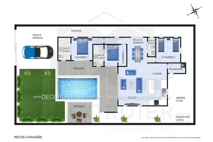 Modern house in a secure residence