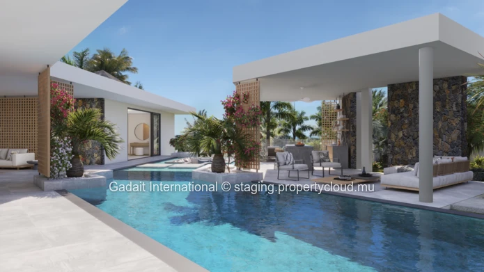 For sale exceptional contemporary villa in the Bel Ombre estate, in the south of Mauritius