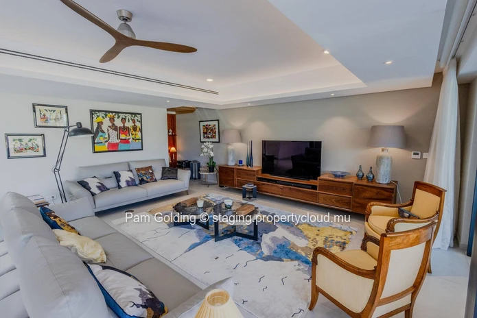 Exceptional Fairway Villa with Golf and Mountain Views for Sale | Mont Choisy Golf & Beach Estate, Grand Baie