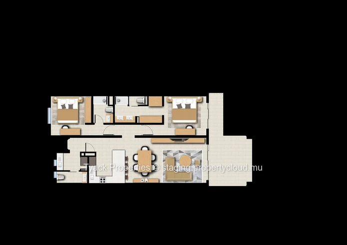 Appartement Élégant 2 Chambres à Mont Choisy