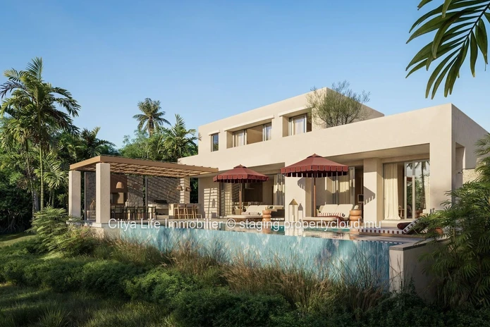 Villa IRS à vendre à Bel Ombre, Sud. Surface habitable 282m², terrain 613m², 3 chambres, piscine privée. Prix €.