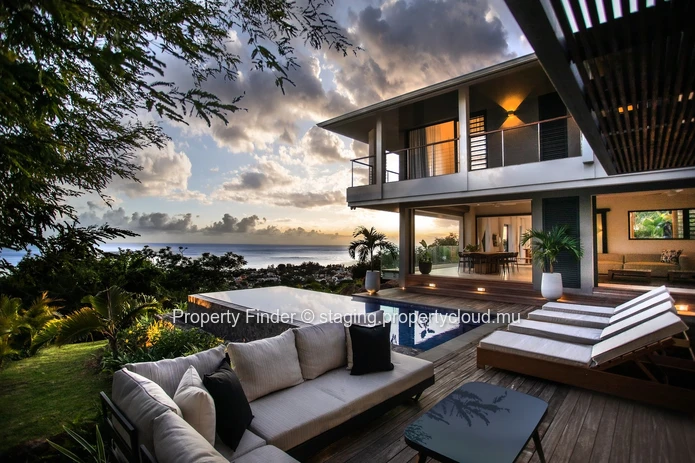 Villa de luxe de 4 chambres avec une vue imprenable sur le Morne