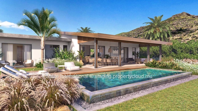 Luxury Villa PDS development with Private Pools in Tamarin - Black River: 271m² living space, 849m² land, 3 beds