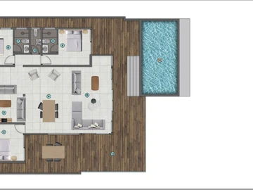 Appartement de 3 Chambres