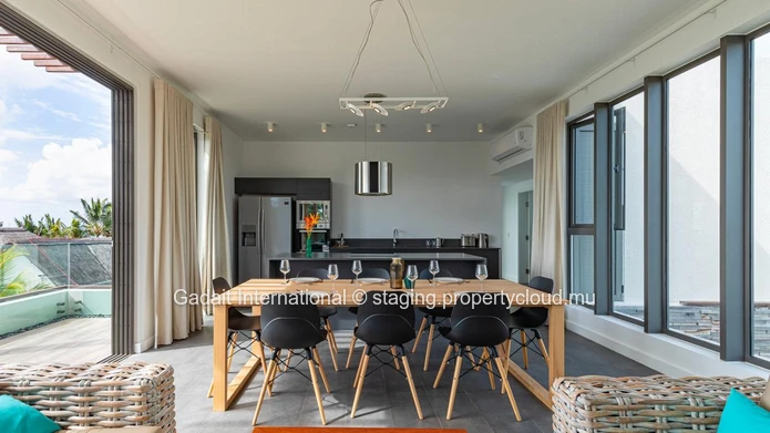 Penthouse in Palmar by the sea with panoramic views, swimming pool and private beach