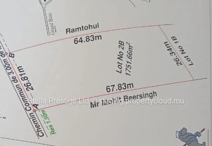 Superbe terrain agricole à Rivière du Poste - 1 751m² pour Rs !
