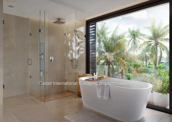 Luxury villa for sale in Belle Mare, Mauritius with direct access to the beach