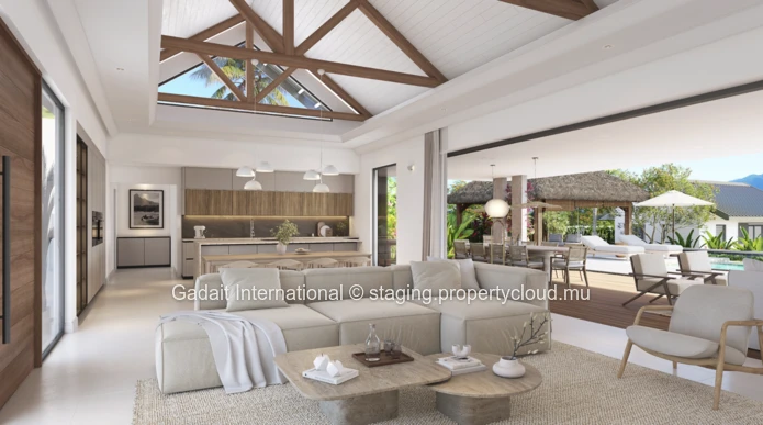 Villa de luxe de plain-pied à Tamarin avec piscine, verger privé et vue montagne – Adresse exclusive à l'Île Maurice