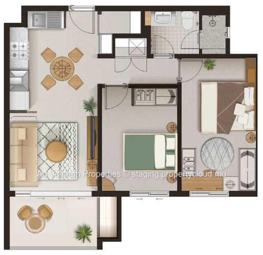 Excellent investment opportunity – Brand-new 2-bedroom apartment – Beau Plan Smart City