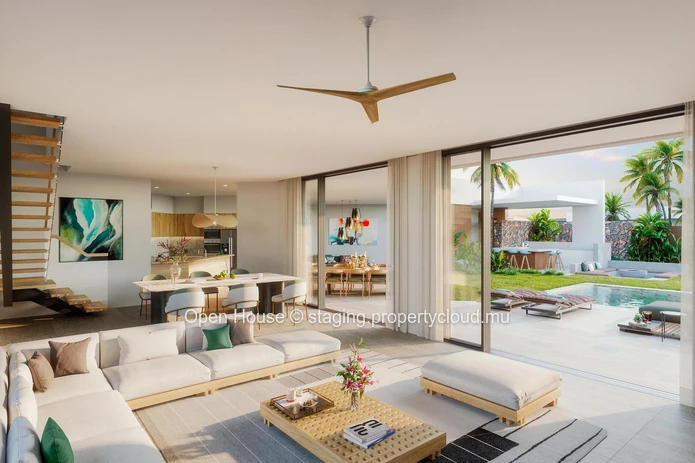 New project - PDS Villa for sale in Grand Baie, 4 en suite bedrooms, office space, private pool, beautiful volumes.