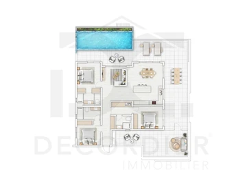 Appartement de 3 Chambres