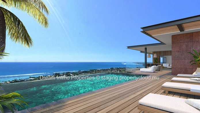 Luxueuse Villa Neuve Offrant Une Vue Mer Panoramique A Riviere Noire - Ile Maurice