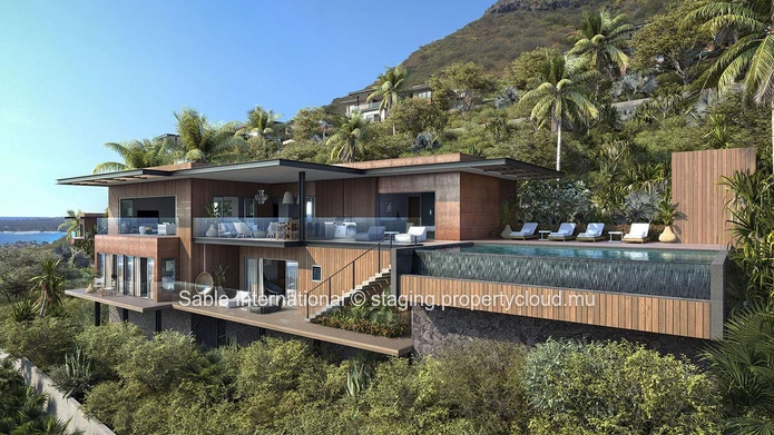 Luxury Villa PDS with Stunning Sea Views in Tamarin, Rivière Noire - Black River | 4 Bed, 3 Bath, Pool, Gym 