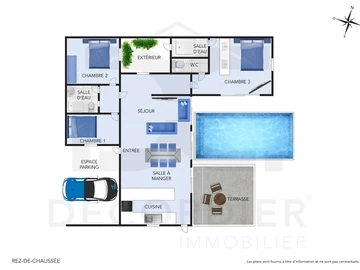 Maison de 3 Chambres