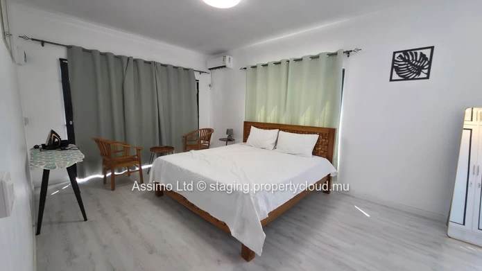 Furnished villa for rent in Grand Gaube of 210m². Rs 90,000. 