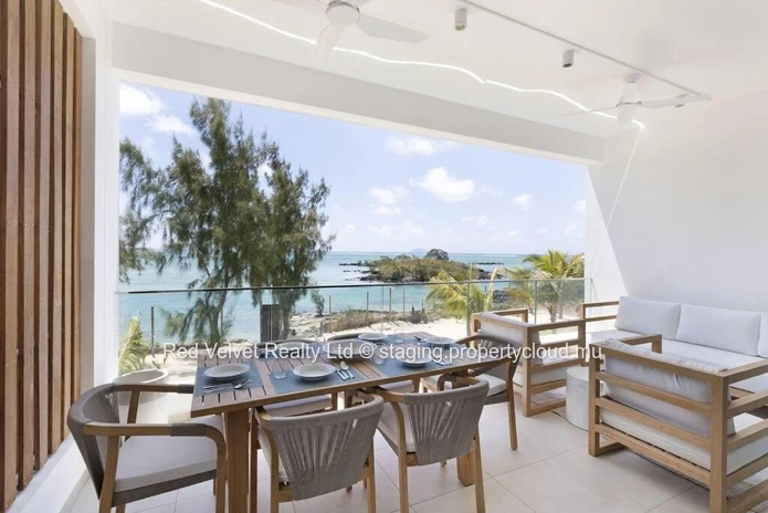 Beachfront 3-Bedroom Apartment for Rent in Grand Gaube | Private Beach Access