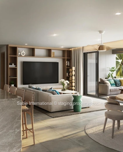 Appartement R+2 à vendre à Pointe aux Piments, Trou aux Biches. 170m², 3 chambres, piscine commune, salle de gym.