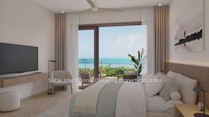 Villa de luxe Smart City avec piscine privée et vue imprenable sur la mer à Roches Noires! 182m² habitables, court de...
