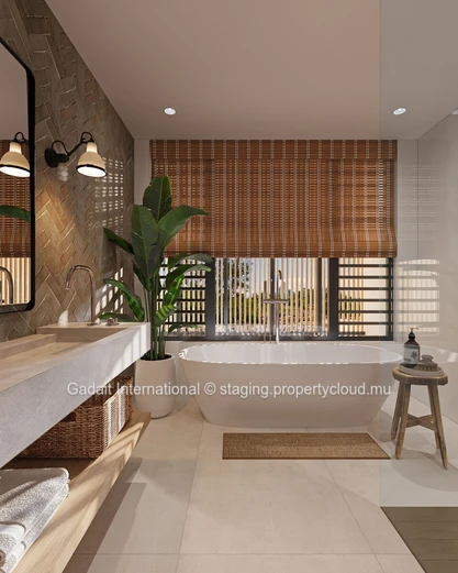 Experience exclusivity with GADAIT International: luxury penthouse with pool, view of Le Morne