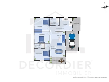 Maison de 3 Chambres