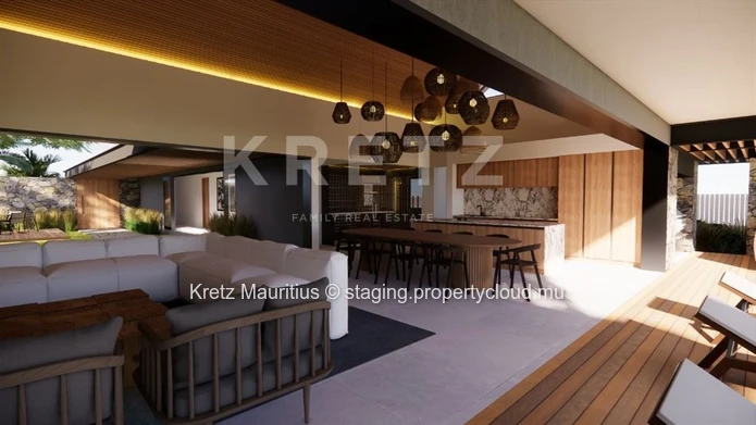 Contemporary villa with unobstructed views of the golf course