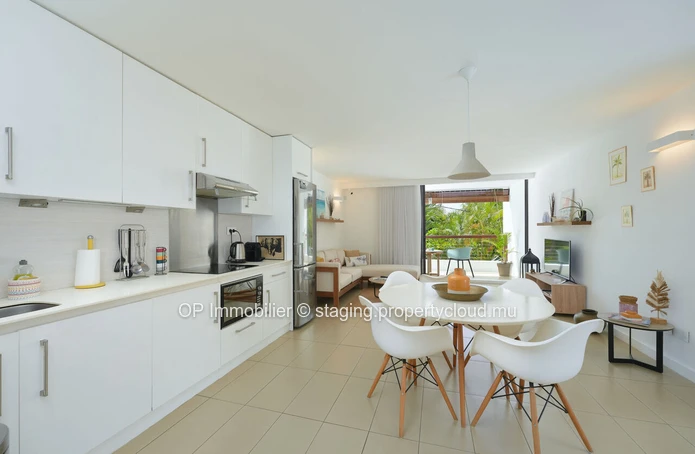 "Charming Apartment with Sea View in Mon Choisy, Trou aux Biches - Fully Furnished, Communal Pool - Close to Amenitie...
