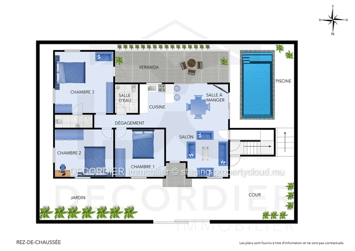 Spacious house in Trou Aux Biches with swimming pool and garden