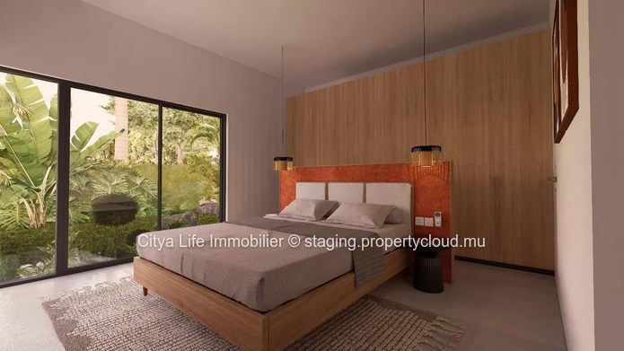 Maison à vendre à Trou aux Biches, 170m² habitables sur terrain de 425m², 3 chambres, piscine privée. Prix : Rs.