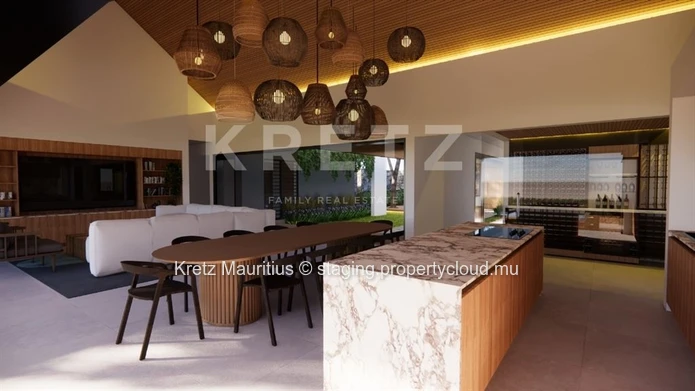 Contemporary villa with unobstructed views of the golf course