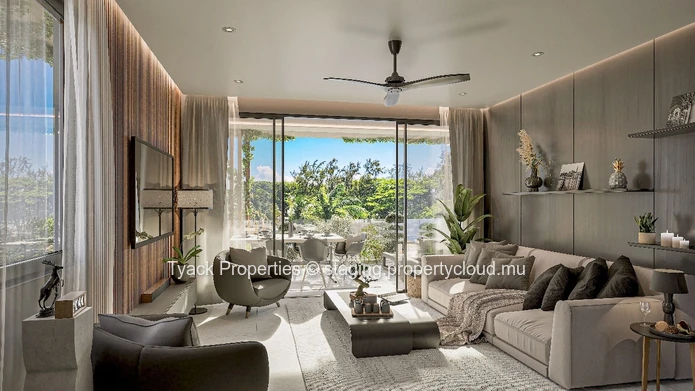 "Spacious Beachfront Apartment on first floor with double storey with Stunning Sea Views in Grand Baie - 4 Bed, Pool,...