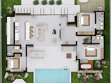 Villa de 3 Chambres