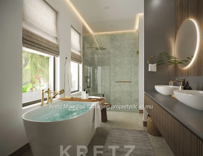 Contemporary 4-bedroom villa with panoramic views of the ocean and Le Morne