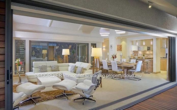 For sale - Grand Baie, prestigious villa with comfortable and bright living spaces.