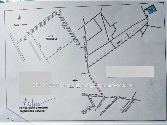 For sale agricultural land of 6605.56 m² (1.5 acres) at Mare Sèche - Grand Bay, Route de la Salette