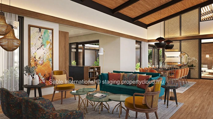 Luxury Villa in Smart City Tamarin with Private Pool, Beachfront, Tennis Court, and More! 