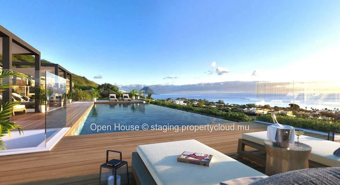 Appartement avec une vue mer féérique. 3 chambres, Piscine. Accessible aux étrangers.