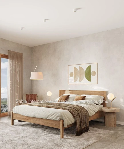 "Appartement R+2 à vendre à Grand Baie, 81m², 2 chambres, proche écoles, bus, golf, hôpital et commerces.