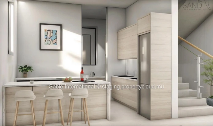 Duplex à vendre à Trou aux Biches, 216m², terrain en toute propriété, piscine commune