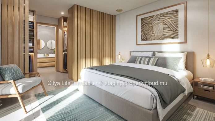 Appartement PDS à vendre à Péreybère, 145m², 2 chambres, piscine commune, balcon, proche commodités. Prix: $385,000.