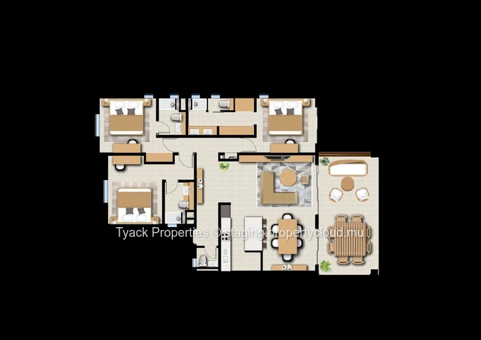 Appartement Élégant 2 Chambres à Mont Choisy