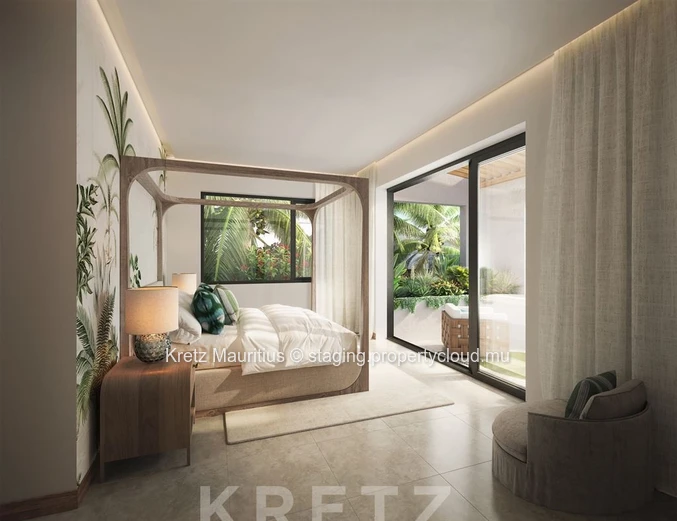 Contemporary 4-bedroom villa with panoramic views of the ocean and Le Morne