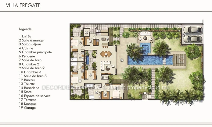 For sale - Grand Baie, prestigious villa with comfortable and bright living spaces.