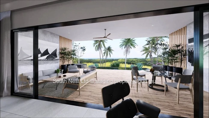 Villa under construction on a golf course 
