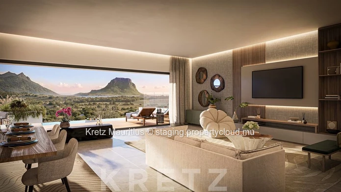 Contemporary 4-bedroom villa with panoramic views of the ocean and Le Morne