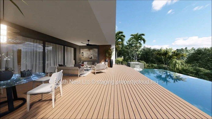 Villa under construction on a golf course 