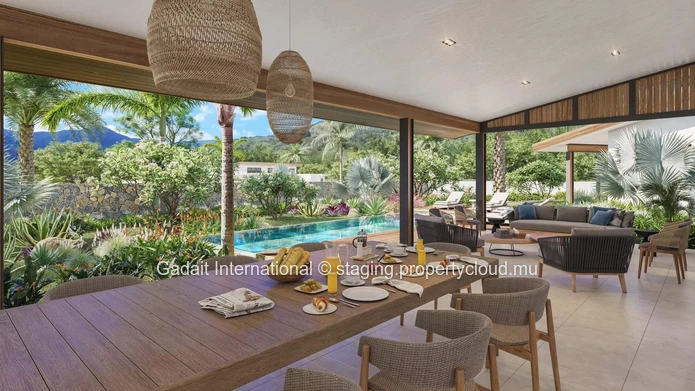 Luxury villa with mountain views, close to golf course and beaches for sale | Tamarin, Mauritius